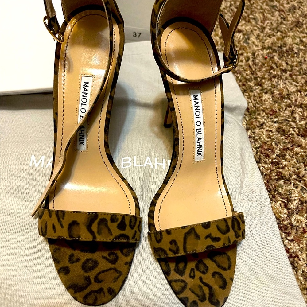 Brand new Manolo Blahnik suede straps sandals